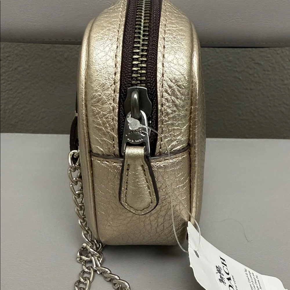 Coach Gold Pebbled Leather Crossbody